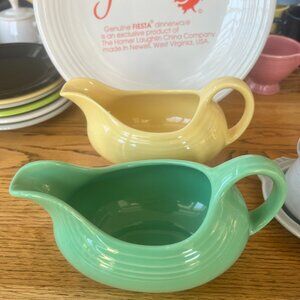 Vintage Post 1986 Classic Fiesta Gravy Boat, Sauce Boat, Yellow, Seamist